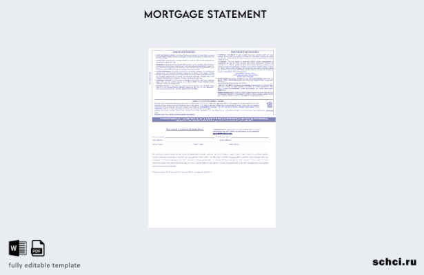 цифровая загрузка выписки по ипотеке UK Starling Bank в форматах Word и PDF, шаб